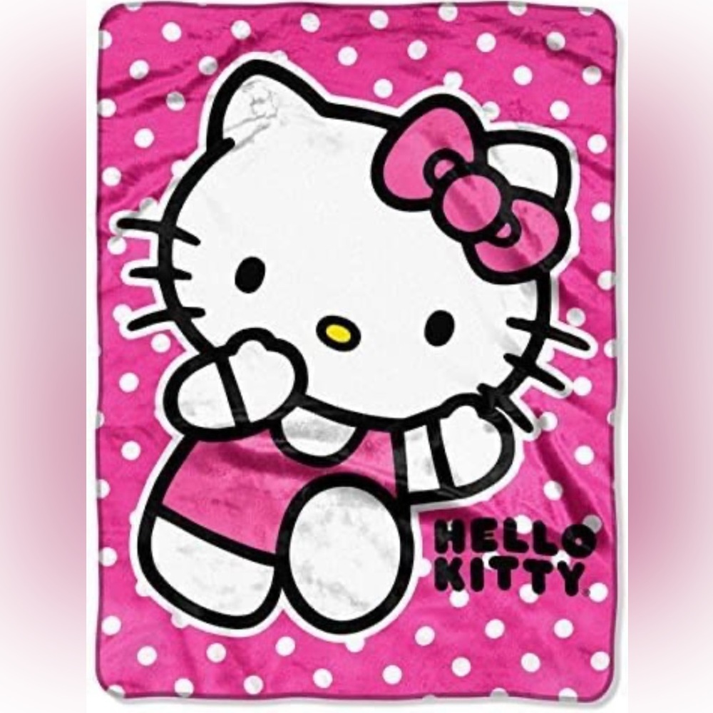 Hello Kitty Royal Plush Raschel Throw - Picture 3 of 3